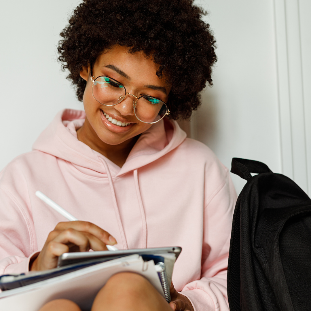 pre-nursing student studying